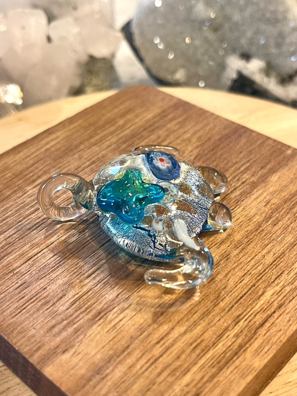 🌑Millefiori Style Lampwork Glass Elephant Animal Pendant🌑 - Picture 3 of 4